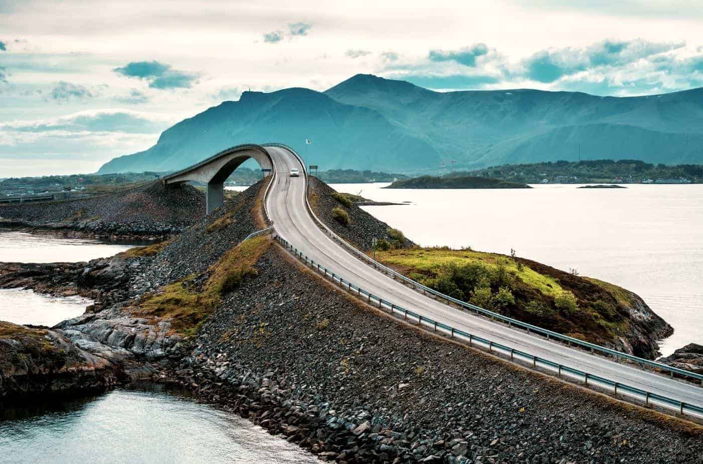 Traveling the Atlantic Road in Norway